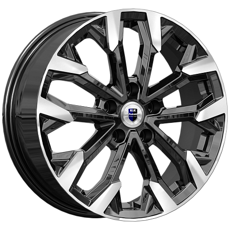 Диски K&K Морейн 6,5x17 5x114,3 ET37 dia 66,6 алмаз черный - 1