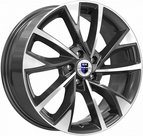 Диски K&K Роквуд 7x17 5x114,3 ET45 dia 67,1 алмаз черный Россия - 1