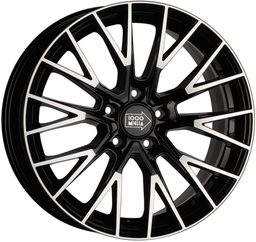 Диски 1000 Miglia MM1009 8x18 5x120 ET30 dia 72,6 gloss black polished - 1
