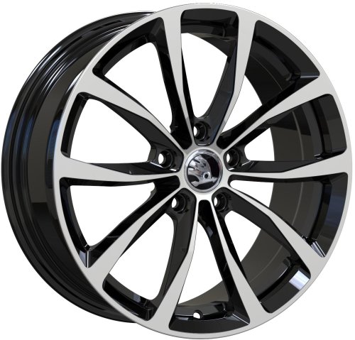 Диски Кованные диски Wolf Skoda Octavia 7x17 5x112 ET50 dia 57,1 черный+полировка - 1