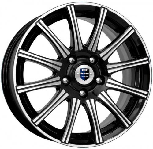 Диски K&K Сиеста 6x15 5x114.3 ET44 dia 67.1 алмаз черный - 1