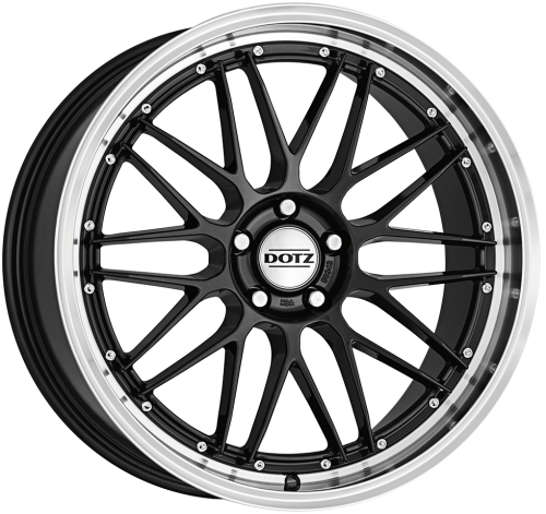 Диски Dotz Revvo dark 8x18 5x108 ET45 dia 70,1 black polished lip - 1