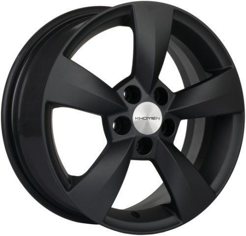 Диски Khomen Wheels KHW1504 (Polo) 6x15 5x100 ET40 dia 57,1 black matt - 1