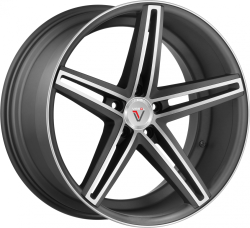 Диски Vissol V-015 9x20 5x120 ET20 dia 74,1 matte graphite machined - 1