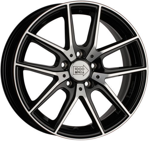 Диски 1000 Miglia MM041 7,5x17 5x112 ET45 dia 66,6 black polished - 1