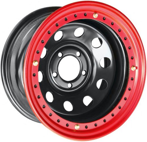 Диски Offroad wheels JEEP (с бэдлоком) 8x15 5x114,3 ET-19 dia 84,1 черный+красный - 1