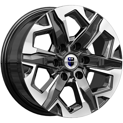 Диски K&K Тейт 7,5x17 6x139,7 ET25 dia 78,1 алмаз черный - 1