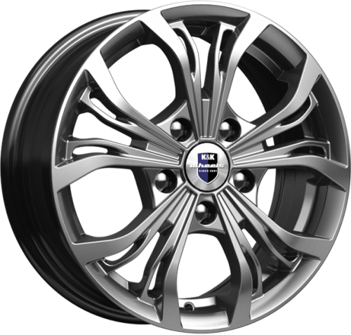 Диски K&K Аламида 7x17 5x114,3 ET45 dia 67,1 дарк платинум Россия - 1