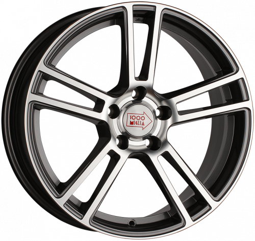 Диски 1000 Miglia MM1002 8x18 5x112 ET45 dia 66,6 dark anthracite polished - 1