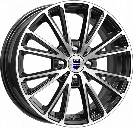 Диски K&K Меандр 6x16 4x100 ET45 dia 67,1 алмаз черный SK - 1
