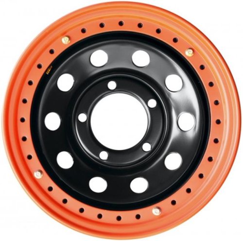 Диски Offroad wheels Toyota Land Cruiser 100 (с бэдлоком) 8x16 5x150 ET-3 dia 113 черный+оранжевый - 1
