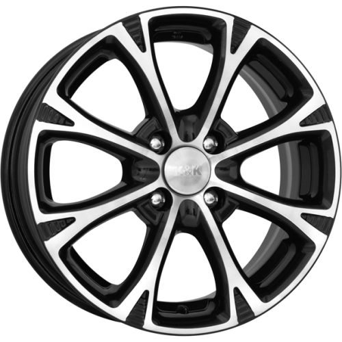 Диски K&K Блюз 6x15 4x100 ET46 dia 54,1 алмаз черный Россия - 1