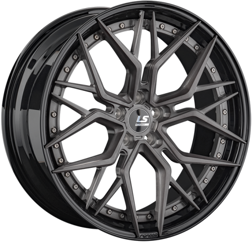 Диски LS Forged FG35 10,5x21 5x112 ET43 dia 66,6 ALBRSD-GM/BK - 1