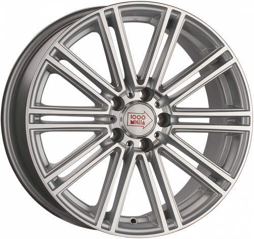 Диски 1000 Miglia MM1005 8x18 5x112 ET45 dia 66,6 matt silver polished - 1