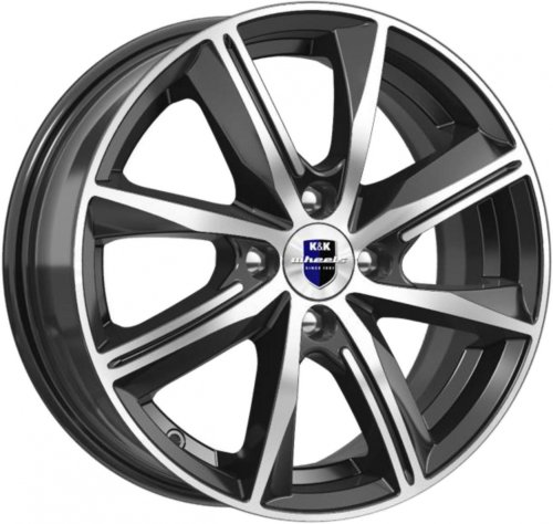 Диски K&K Арнар 7x17 5x100 ET48 dia 56,1 алмаз черный Россия - 1