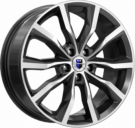 Диски K&K Портер 7,5x18 5x112 ET35 dia 66,6 алмаз черный Россия - 1