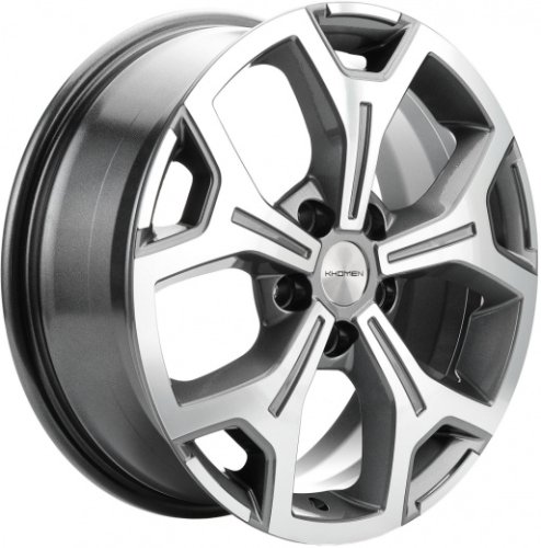 Диски Khomen Wheels KHW1710 (Coolray) 6,5x17 5x114,3 ET45 dia 54,1 gray-FP - 1