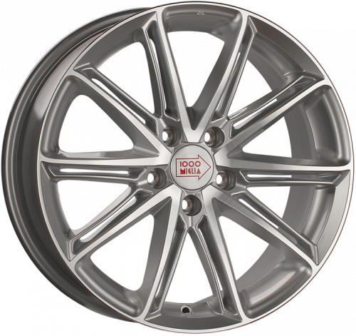 Диски 1000 Miglia MM1007 8x18 5x112 ET35 dia 66,6 silver gloss polished - 1