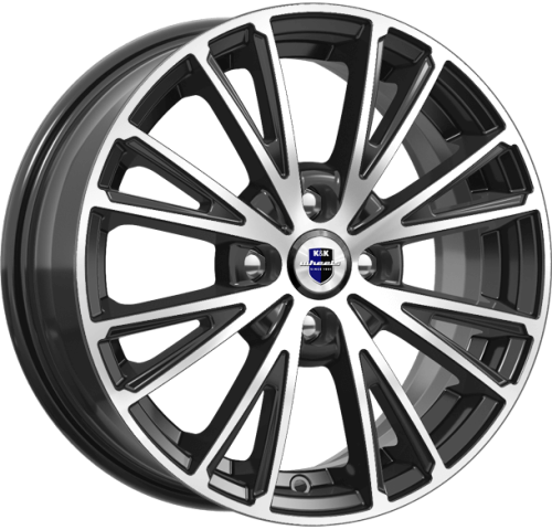 Диски K&K Меандр 6x16 4x100 ET40 dia 67,1 алмаз черный Россия - 1