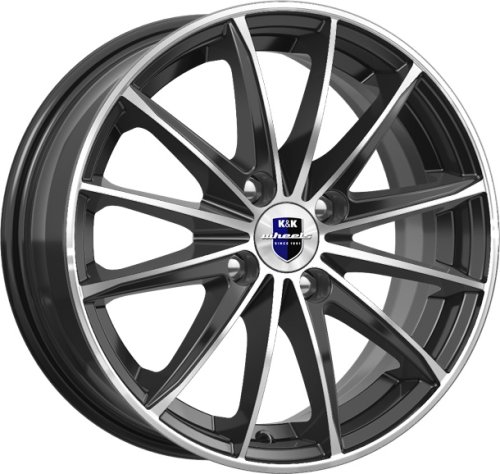 Диски K&K Пойнт Бланк 6x15 4x100 ET46 dia 54,1 алмаз черный SK - 1