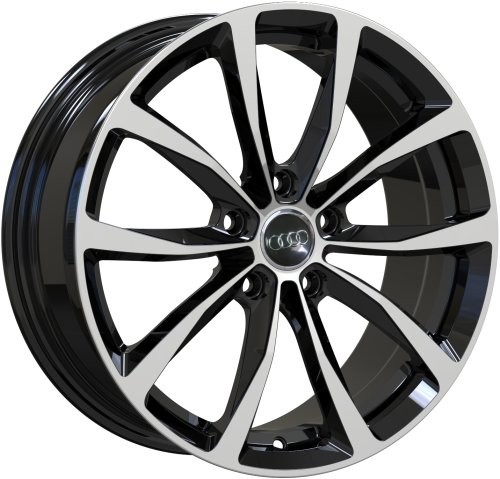 Диски Кованные диски Wolf Audi A3 7x17 5x112 ET50 dia 57,1 черный+полировка - 1