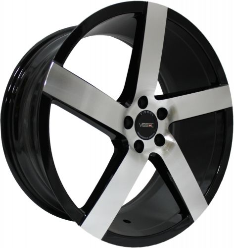 Диски Vissol V-080R 8,5x19 5x114,3 ET15 dia 73,1 black with machined face - 1
