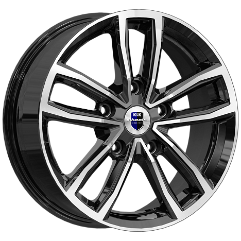 Диски K&K Каланг 6,5x17 5x114,3 ET45 dia 54,1 алмаз черный - 1