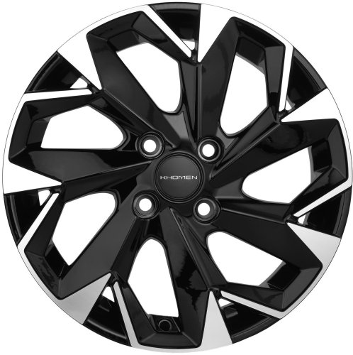Диски Khomen Wheels KHW1508 (XRay) 6x15 4x100 ET40 dia 60,1 black-FP - 1