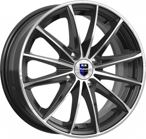 Диски K&K Пойнт Бланк 6x15 4x100 ET50 dia 60,1 алмаз черный Россия - 1