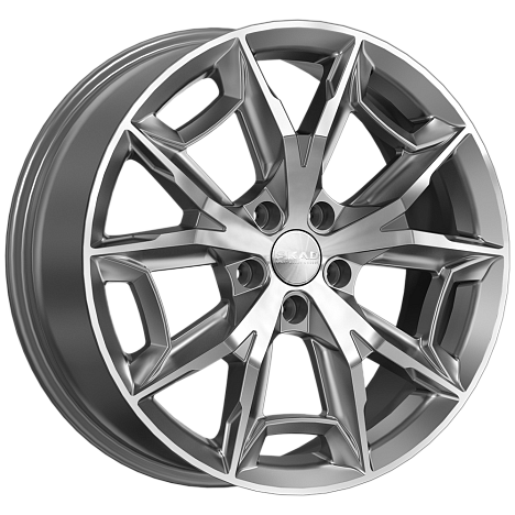 Диски Скад Паркер 7,5x19 5x108 ET38 dia 60,1 алмаз графит - 1
