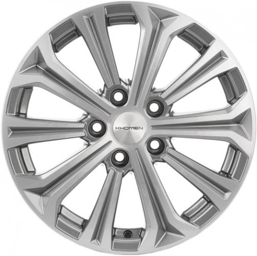 Диски Khomen Wheels KHW1610 (Fluence) 6,5x16 5x114,3 ET47 dia 66,1 gray-FP - 1