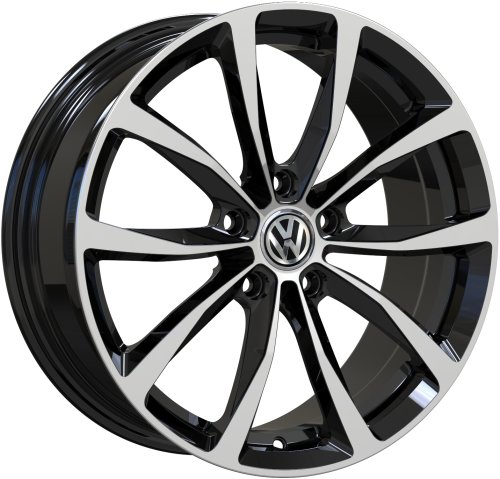 Диски Кованные диски Wolf VW Golf 7x17 5x112 ET50 dia 57,1 черный+полировка - 1