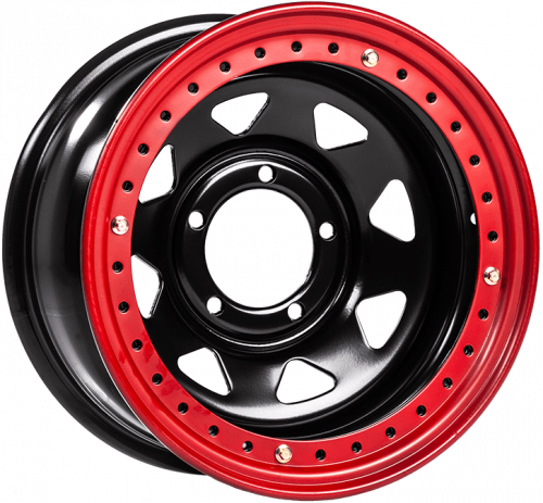 Диски Offroad wheels OFW с бедлоком 8x16 6x139,7 ET-19 dia 110,5 черный - 1