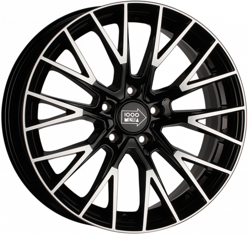 Диски 1000 Miglia MM1009 7x17 5x114,3 ET50 dia 67,1 gloss black polished - 1