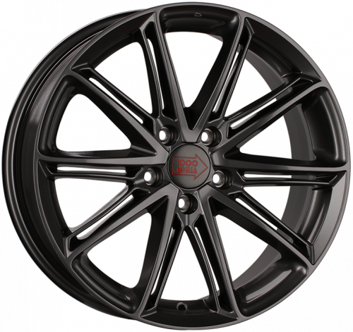 Диски 1000 Miglia MM1007 8x18 5x112 ET45 dia 66.6 dark anthracite high gloss - 1