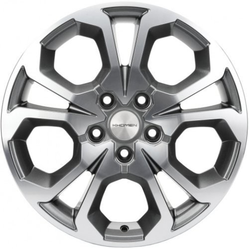 Диски Khomen Wheels KHW1711 (Chery Tiggo 7pro) 6,5x17 5x108 ET33 dia 60,1 gray-FP - 1