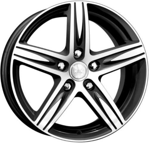 Диски K&K Андорра 7x17 5x114,3 ET38 dia 66,1 алмаз черный - 1