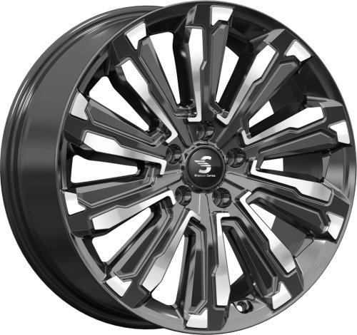 Диски Premium Replica Wheels Humber 8x20 5x114,3 ET40 dia 66,1 diamond black gris - 1