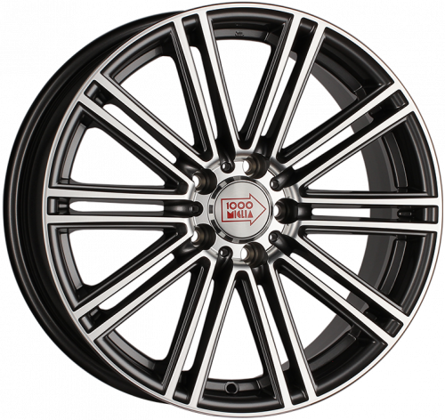 Диски 1000 Miglia MM1005 8,5x19 5x114,3 ET42 dia 67,1 dark anthracite polished - 1