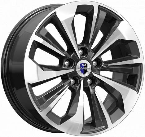 Диски K&K Авиор 7x17 5x114,3 ET40 dia 66,1 алмаз черный Россия - 1