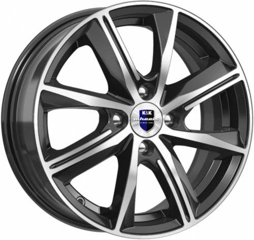 Диски K&K Арнар 7x16 5x114,3 ET50 dia 66,1 алмаз черный Россия - 1