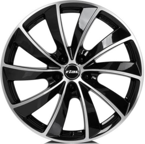 Диски Rial Lugano 7,5x17 5x100 ET36 dia 63,3 diamond black front polished - 1