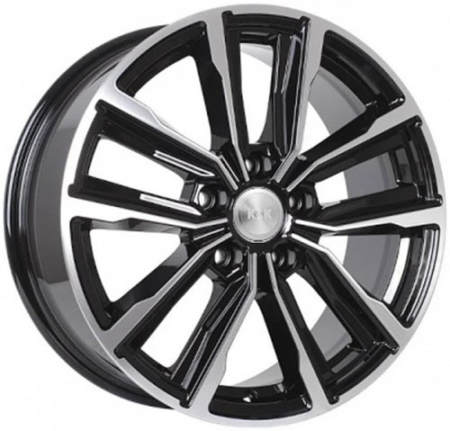 Диски K&K Лацио 7,5x17 5x114,3 ET45 dia 60,1 алмаз черный Россия - 1