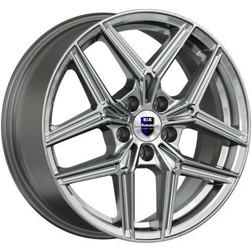 Диски K&K Юнион 7x17 5x114,3 ET40 dia 66,1 дарк платинум Россия - 1