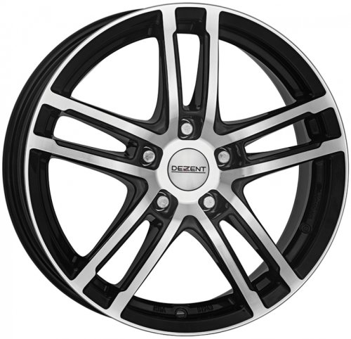 Диски Dezent TZ dark 7,5x18 5x114,3 ET38 dia 71,6 black polished - 1
