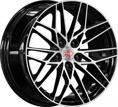 Диски 1000 Miglia MM1015 8x19 5x114,3 ET45 dia 67,1 gloss black polished - 1