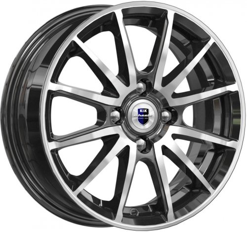 Диски K&K Квант 5,5x14 4x100 ET38 dia 60,1 алмаз черный Россия - 1