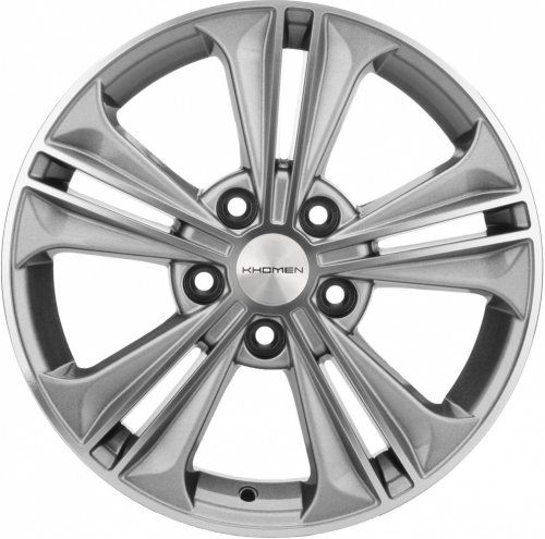 Диски Khomen Wheels KHW1603 (Creta/Seltos) 6x16 5x114,3 ET43 dia 67,1 G-silver-FP - 1