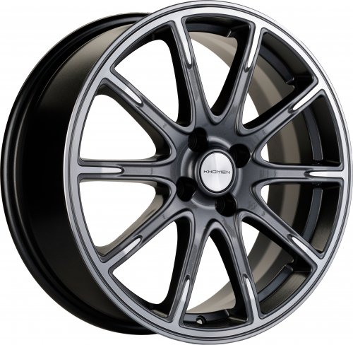 Диски Khomen Wheels KHW1707 (Lada Vesta) 6,5x17 4x100 ET50 dia 60,1 gray-FP - 1