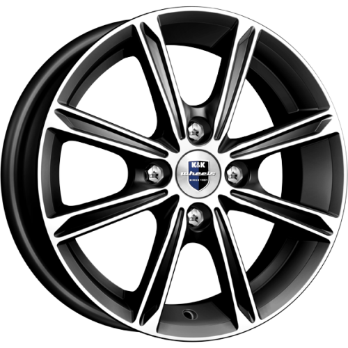 Диски K&K Флэш 5x13 4x114,3 ET45 dia 69,1 алмаз черный Россия - 1